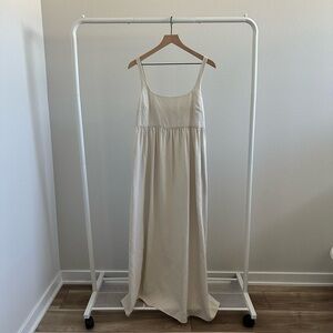 Zara Linen Blend Midi Dress